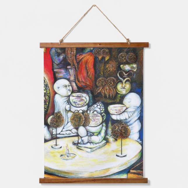 Unbeeindruckt von Challenge Wandteppich Mit Holzrahmen (Vorderseite)