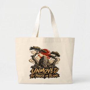 Unbeeindruckt von Lob oder Tadel Dhammapada Jumbo Stoffbeutel