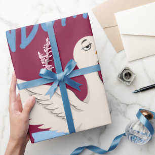 Unbeeindruckte Gans Mode Lustige Ballettgans Geschenkpapier