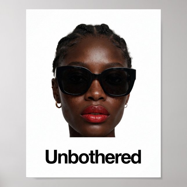 Unbeeindruckter Poster (Vorne)