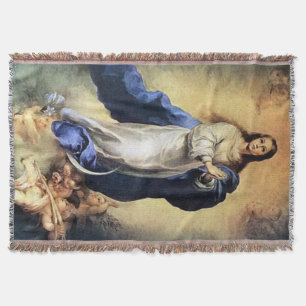 Unbefleckte Conception Jungfrau Mary 01 Throw Blan Decke