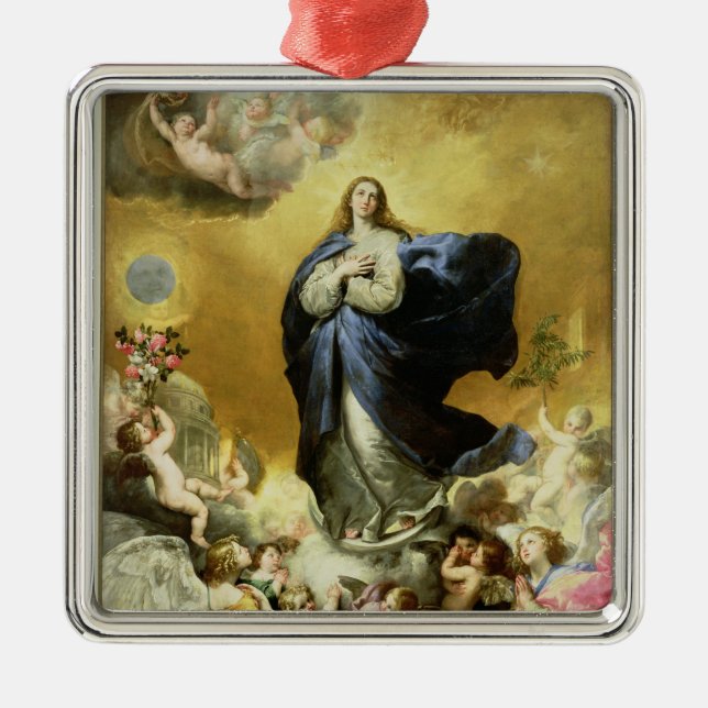 Unbefleckte Empfängnis, 1635 Silbernes Ornament (Vorne)