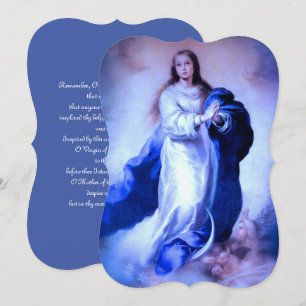 Unbefleckte Empfängnis Blau mit Memorare
