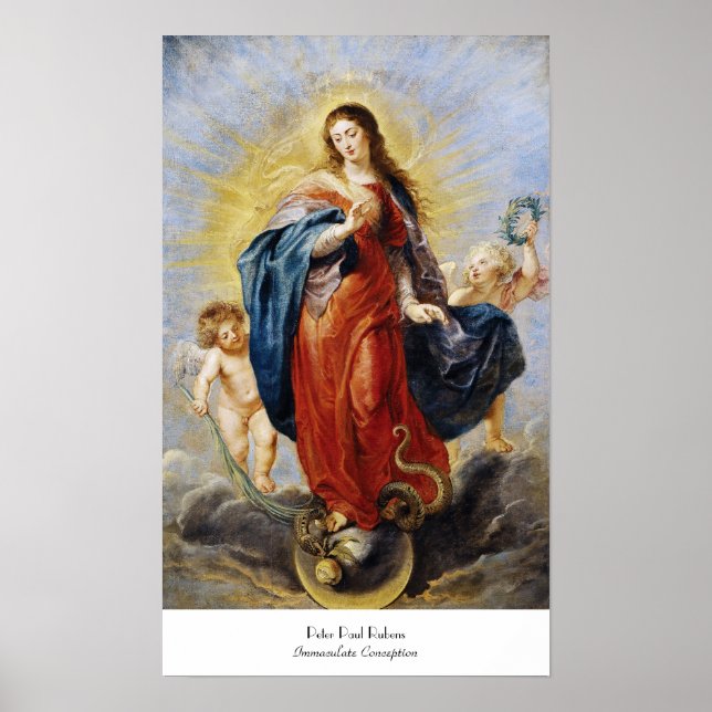 Unbefleckte Empfängnis Peter Paul Rubens Gemälde Poster (Vorne)