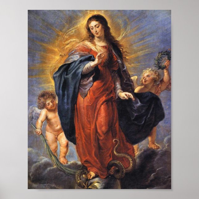 Unbefleckte Empfängnis - Peter Paul Rubens Poster (Vorne)