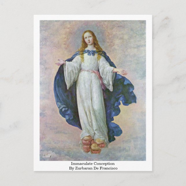 Unbefleckte Empfängnis von Zurbaran de Francisco Postkarte (Vorderseite)