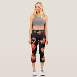Unbeflecktes Herz Capri Leggings