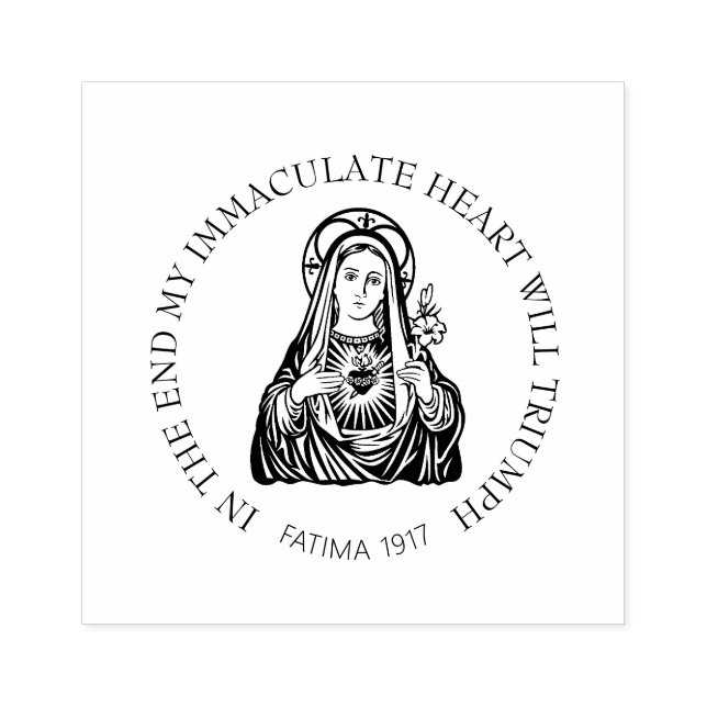 Unbeflecktes Herz der Jungfrau Mary katholische Re Gummistempel (Prägung)