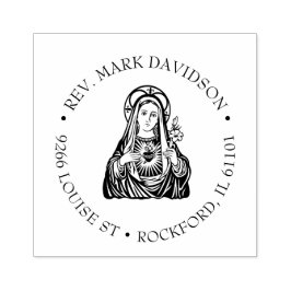Unbeflecktes Herz der Jungfrau Mary katholische Re Gummistempel