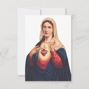 Unbeflecktes Herz Mariä Heilige Karte Ave Maria