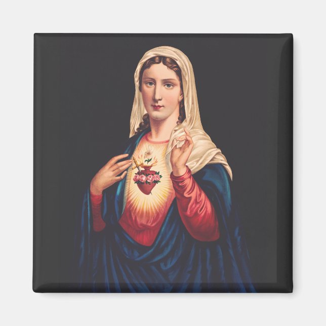Unbeflecktes Herz Mariens Magnet (Vorne)