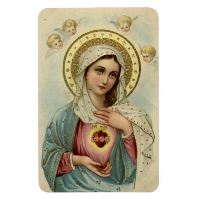 Unbeflecktes Herz Mary Kühlschrank/CAR Magnet (Vertikal)
