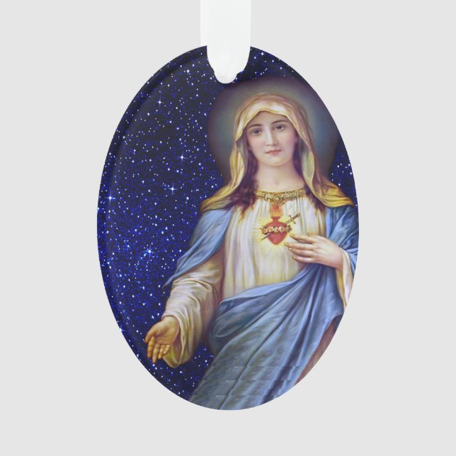 Unbeflecktes Herz von Maria Ornament (Vorderseite)