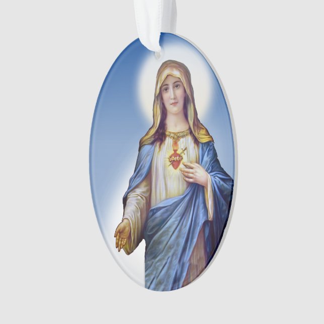 Unbeflecktes Herz von Maria Ornament (Vorderseite)