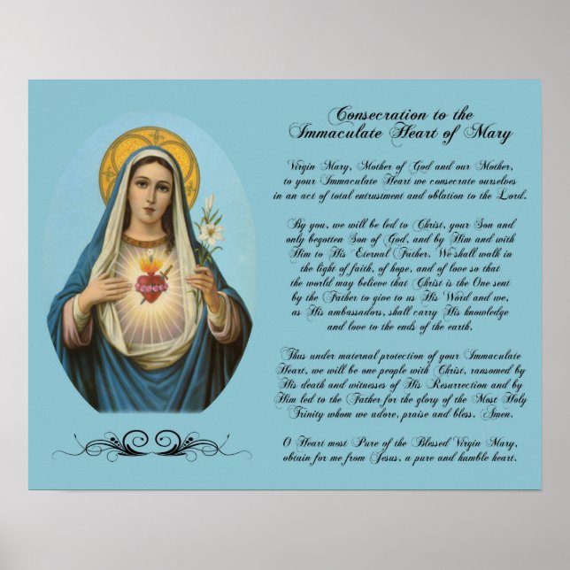 Unbeflecktes Herz von Mary Custom Poster (Vorne)