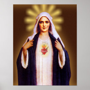 Unbeflecktes Herz von Mary Devotional Image. Poster