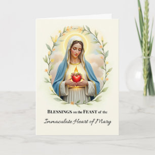 Unbeflecktes Herz von Mary Feast Day Sessings Karte