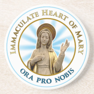Unbeflecktes Herz von Mary Ora Pro Nobis Getränkeuntersetzer