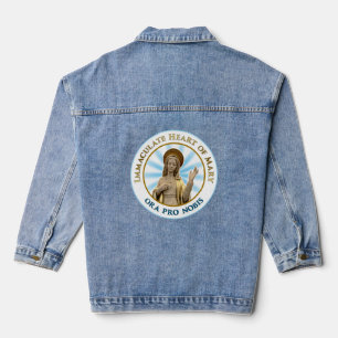 Unbeflecktes Herz von Mary Ora Pro Nobis Jeansjacke