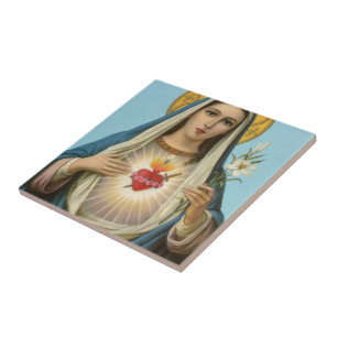 Unbeflecktes Herz von Mary Unser Gottesbild Fliese