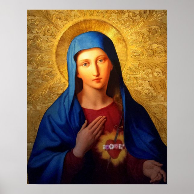 Unbeflecktes Herz von Mary - Unser Lady Jungfrau P Poster (Vorne)