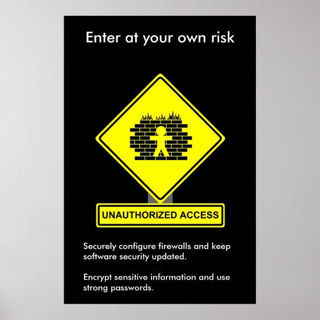 Unbefugtes Access Security Awareness Poster (Vorne)