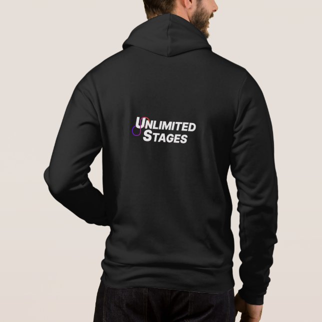 Unbegrenzte Bühnen Logo-Zip-Up - Schwarz Hoodie (Rückseite)