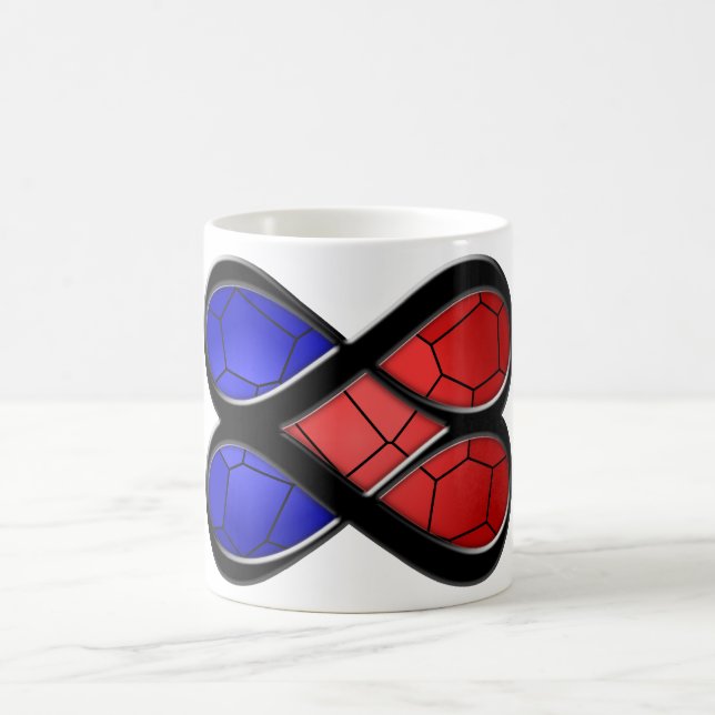 Unbegrenzte Liebe-beflecktes Glas Kaffeetasse (Mittel)