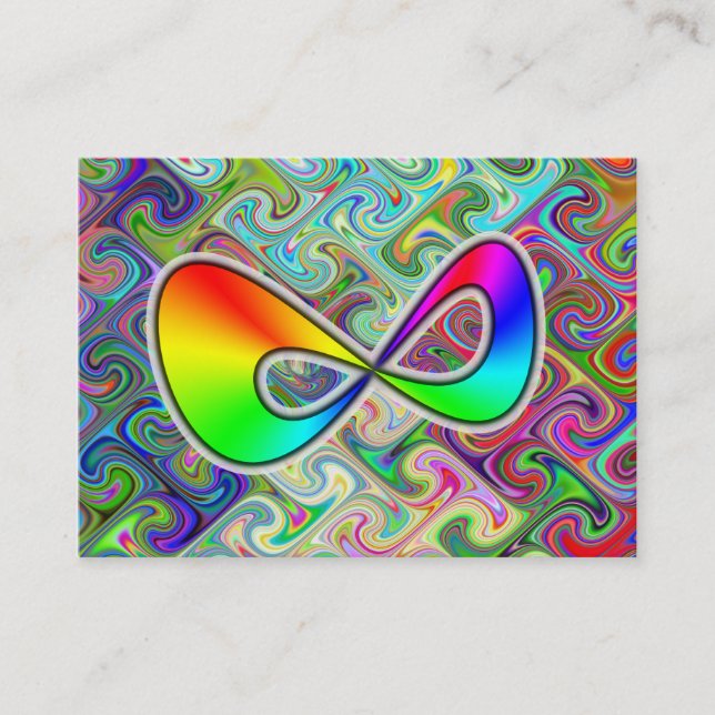 Unbegrenzte Regenbogen-Visitenkarte Visitenkarte (Vorderseite)