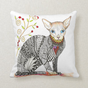 Unbehaartes Sphynx dekoratives Kissen