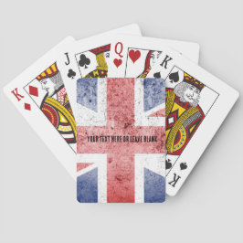 Unbehagliches Design der Union Jack. Text anpassen Spielkarten