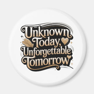 Unbekannt heute, unvergesslich morgen magnet