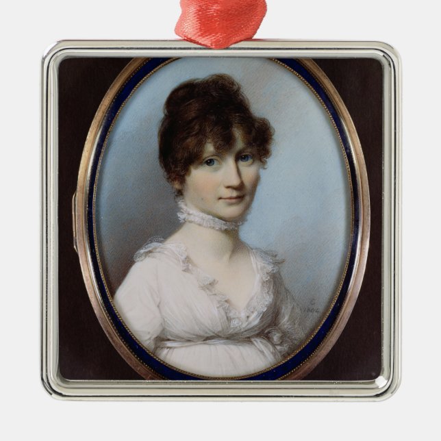 Unbekannte Frau Silbernes Ornament (Vorne)