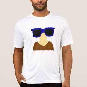 Unbekannte Schnurrbart-u. Glas-Shirts T-Shirt