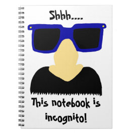 Unbekannter Schnurrbart u. Glas-Notizbuch Notizblock
