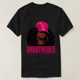 Unbekümmert Rosa Kappe Afro Frau Urban Art T-Shirt