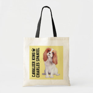 Unbekümmerte Königcharles Spaniel-illustrierte Tragetasche