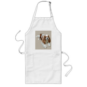 Unbekümmerte Königcharles Spaniel-Schürze Lange Schürze