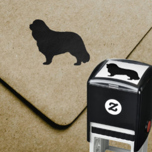 Unbekümmerte Königcharles Spaniel-Silhouette Permastempel