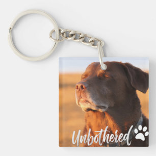 Unbekümmerter Golden Hour Hund – Premium Minimalis Schlüsselanhänger