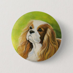 "Unbekümmerter Königcharles Spaniel-" Button