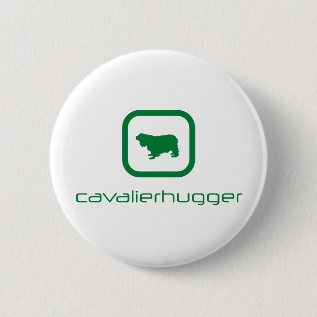 Unbekümmerter Königcharles Spaniel Button (Vorderseite)