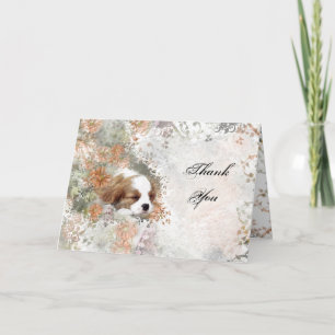 Unbekümmerter Königcharles Spaniel Dankeskarte
