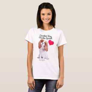 Unbekümmerter Königcharles Spaniel-illustrierter T-Shirt