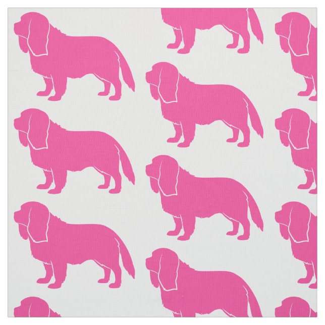 Unbekümmerter Königcharles Spaniel in der Stoff (Muster)