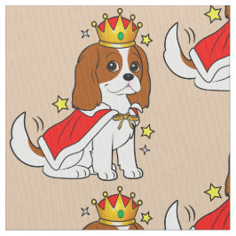 Unbekümmerter Königcharles Spaniel Stoff