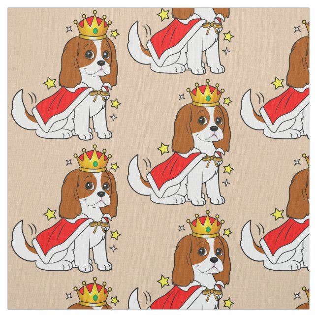 Unbekümmerter Königcharles Spaniel Stoff (Muster)
