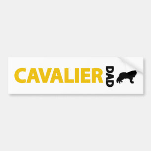 Unbekümmerter Königcharles Spaniel-Vater Autoaufkleber