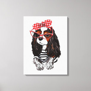 Unbekümmerter Königcharles Spaniel von Paris mit Leinwanddruck