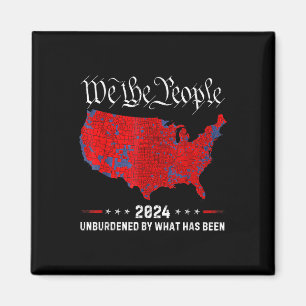 Unbelastet durch das, was 2024 lustige Amerika USA Magnet